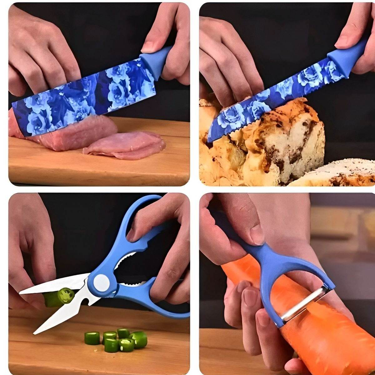 Stainless Steel Corrugated Knife Set (6 pcs)