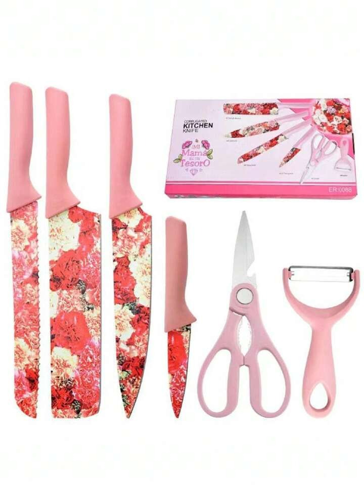 Stainless Steel Corrugated Knife Set (6 pcs)