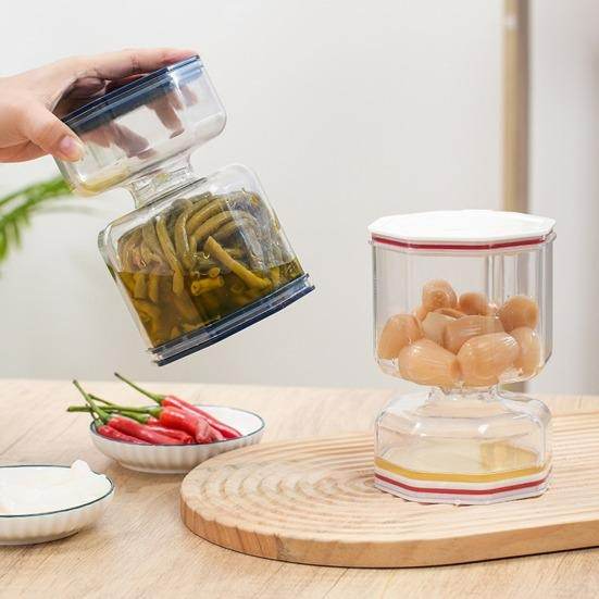 Pickle Jar With Flip Strainer