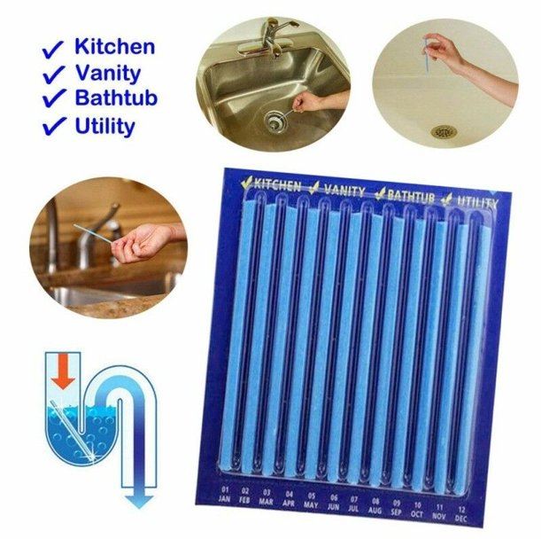 Drain Cleaner Stick Set (12 pcs)