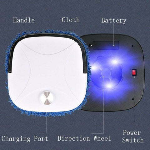 Intelligent Automatic Portable Robot Brush Mopper - Alt View