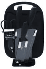 Kitchen Knife Set with Cutting Board (7 pcs)(Red)