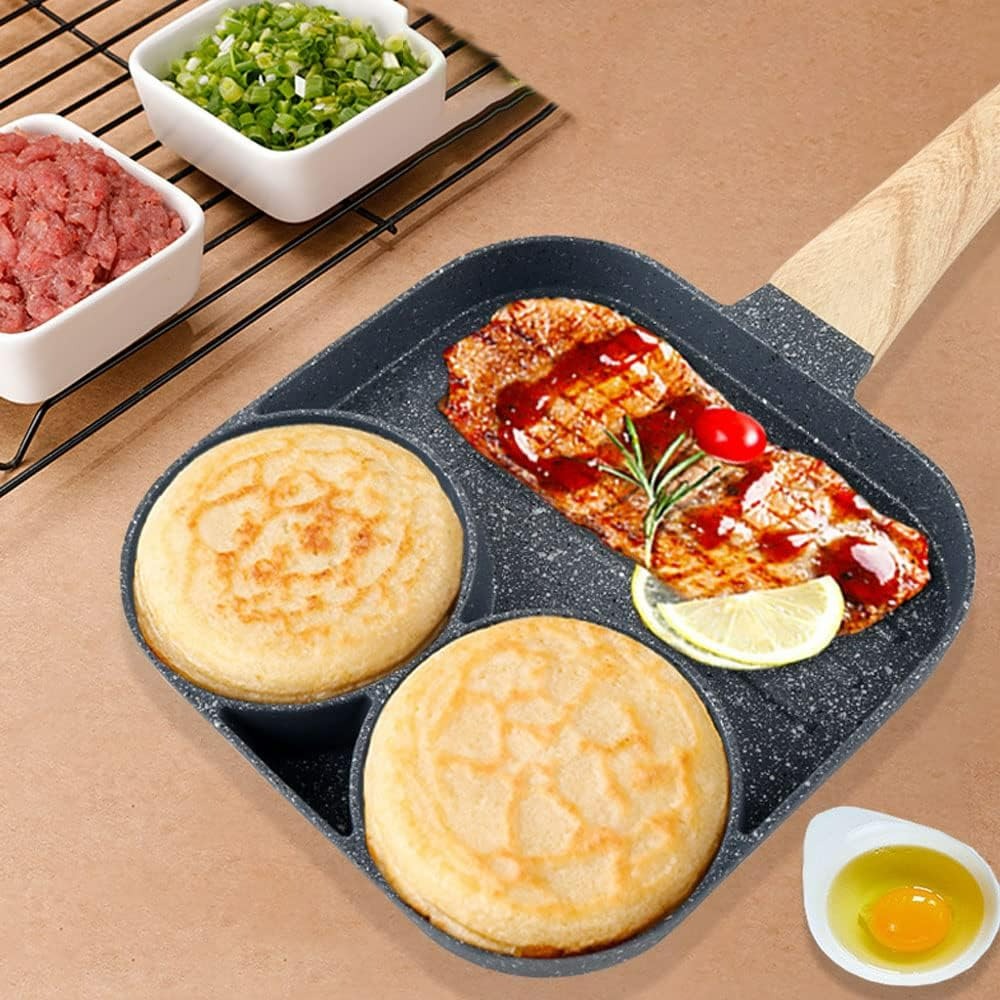 Three Division Multipurpose Non-Stick Omelet Pan