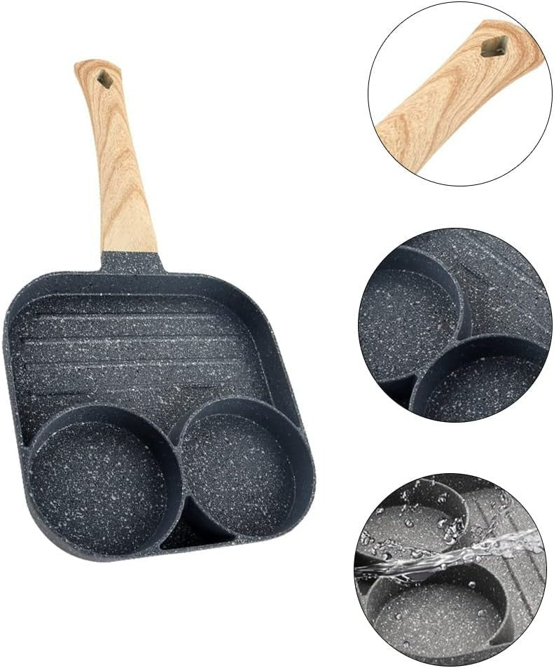 Three Division Multipurpose Non-Stick Omelet Pan