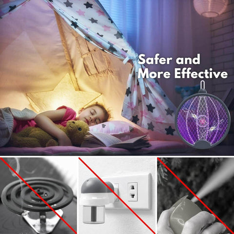 4in1 Folding Electric Mosquito Swatter - Alt View