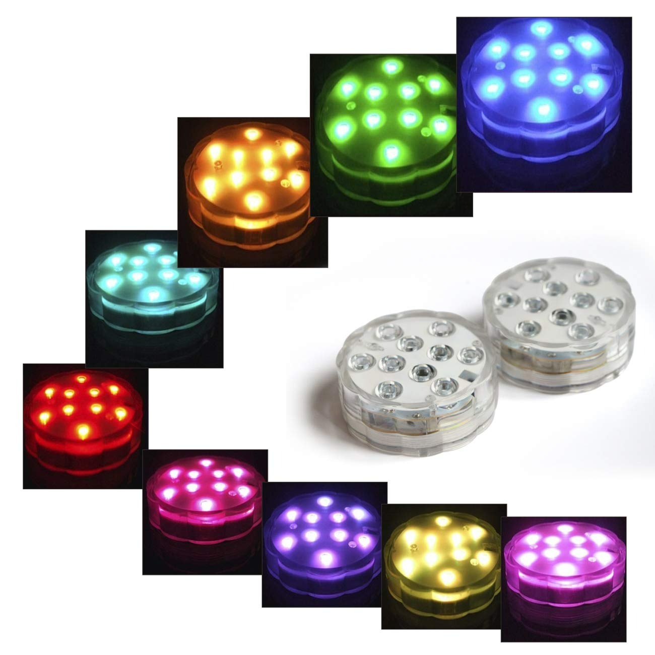 Remote Controlled Submersible LED Light Set (2 pcs)
