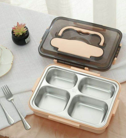 Four Compartment Rectangular Lunch Box - Alt View