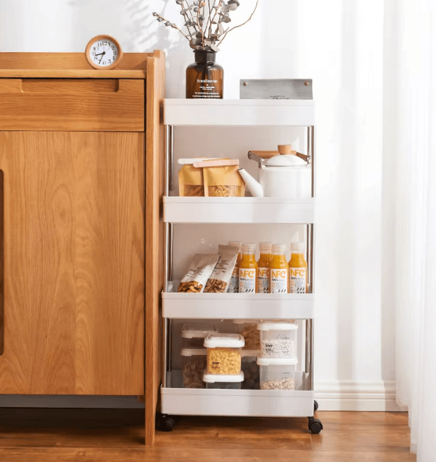 Multipurpose Space Saving Side Shelf Trolley (4 Tier)