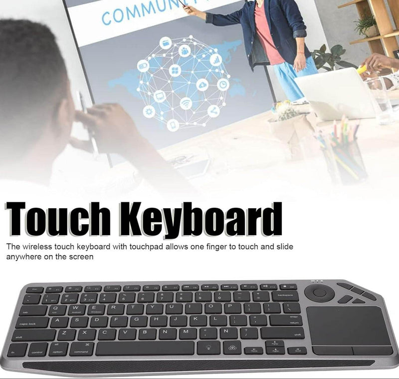Wireless Touch TV Keyboard with Easy Media Control and Touchpad