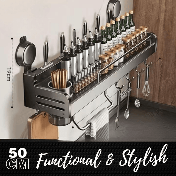 Wall Mounted Kitchen Storage Rack (50cm)(Single Cup)