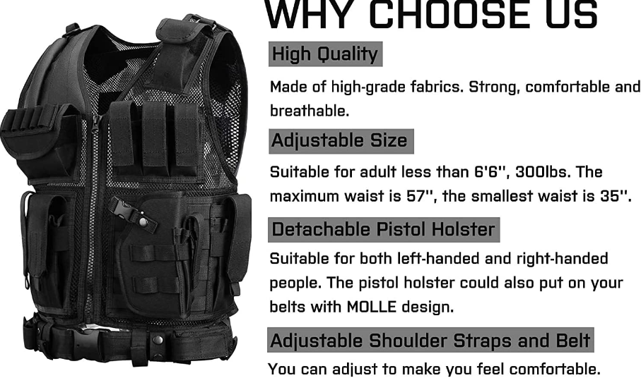 Adjustable Lightweight Tactical Vest