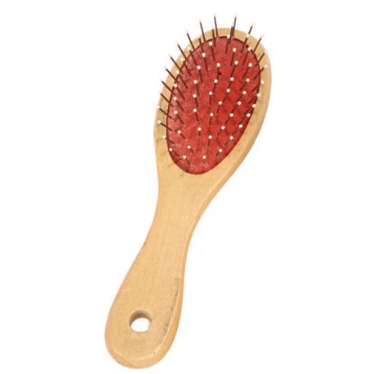 Double Sided Pin And Bristle Wooden Pet Brush