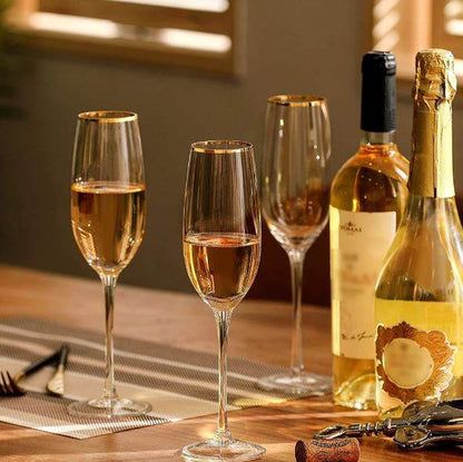 Champagne Glasses (Clear)(6 pcs) - DMC Wholesale