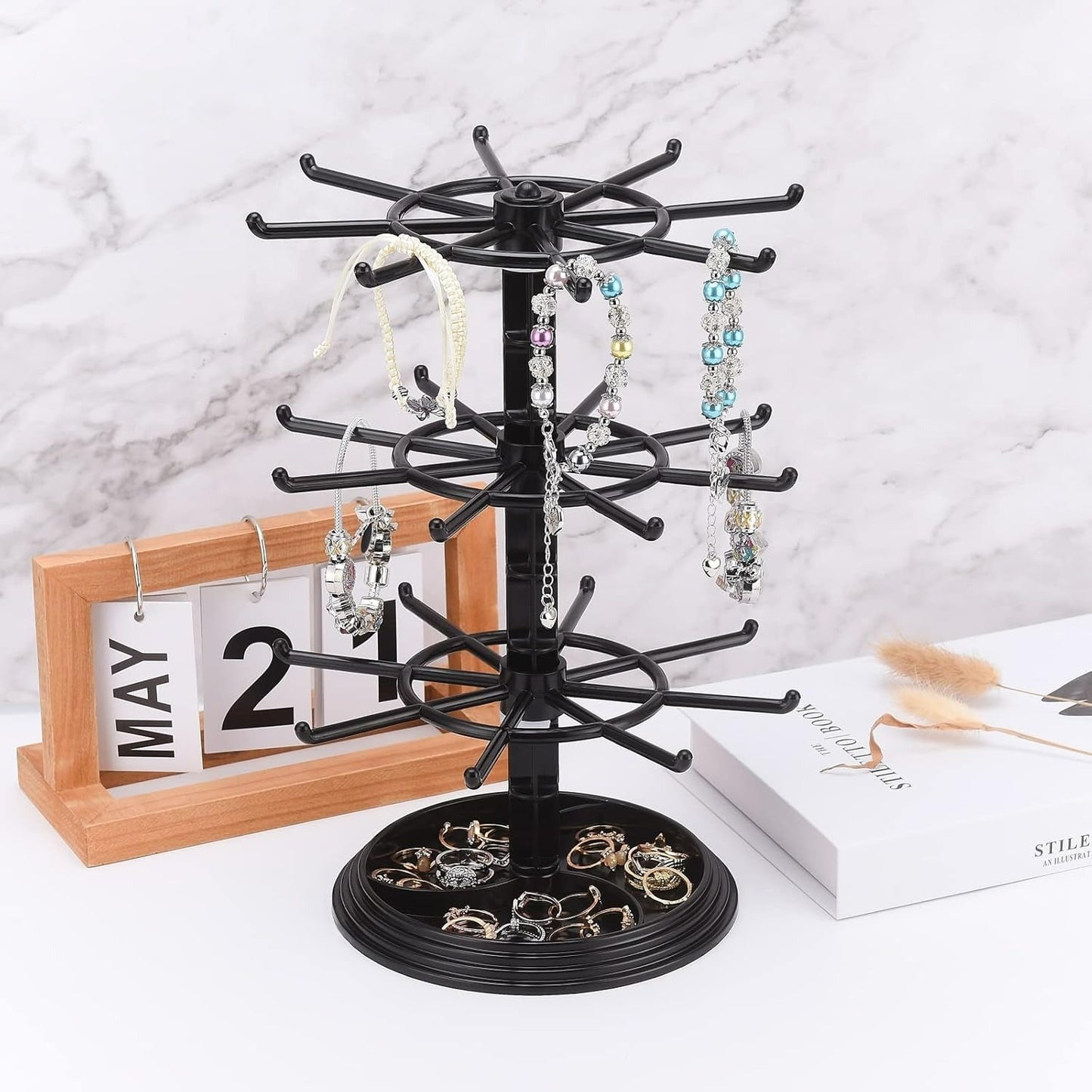 Rotating Jewelry Display Holder (3 Tier)