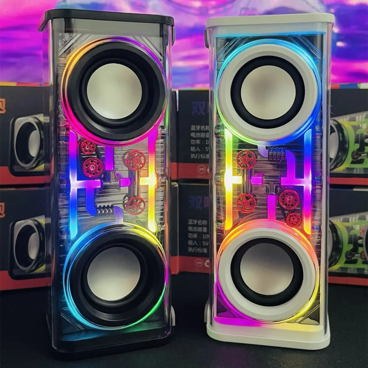 Transparent Dual Bluetooth Speaker