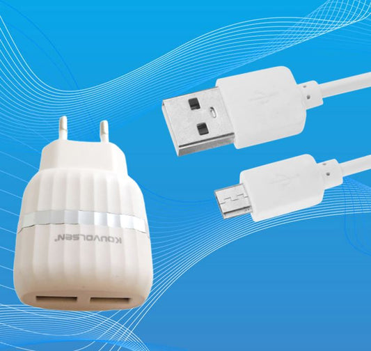 USB Travel Charger (2 Port)(1m)(Mini USB)