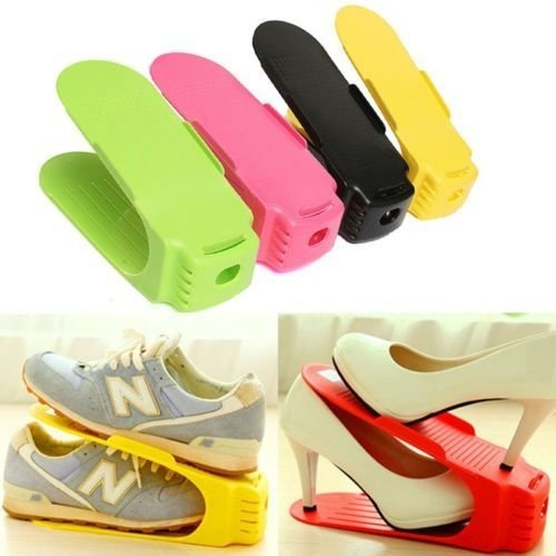 Plastic Integrated Double Grid Shoe Stacker Seet (4 pcs)