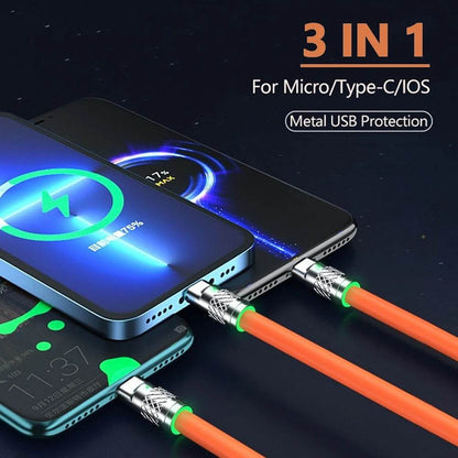 3in1 Zinc Alloy Charging Cable - DMC Wholesale