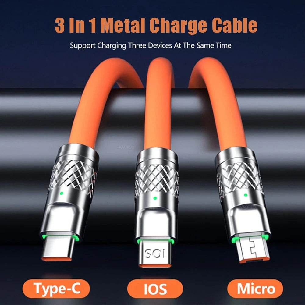 3in1 Zinc Alloy Charging Cable