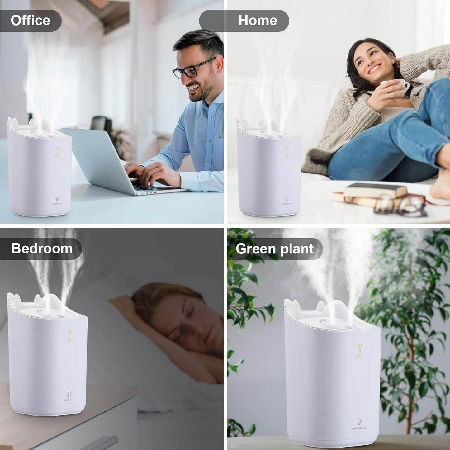 Large Beautiful Mood Two Way Port Humidifier (3.3L)