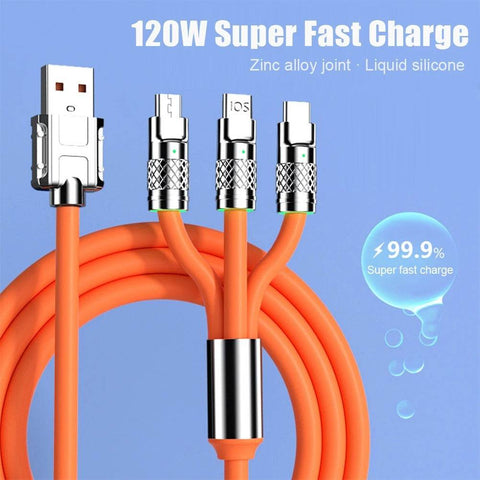 3in1 Zinc Alloy Charging Cable - Alt View