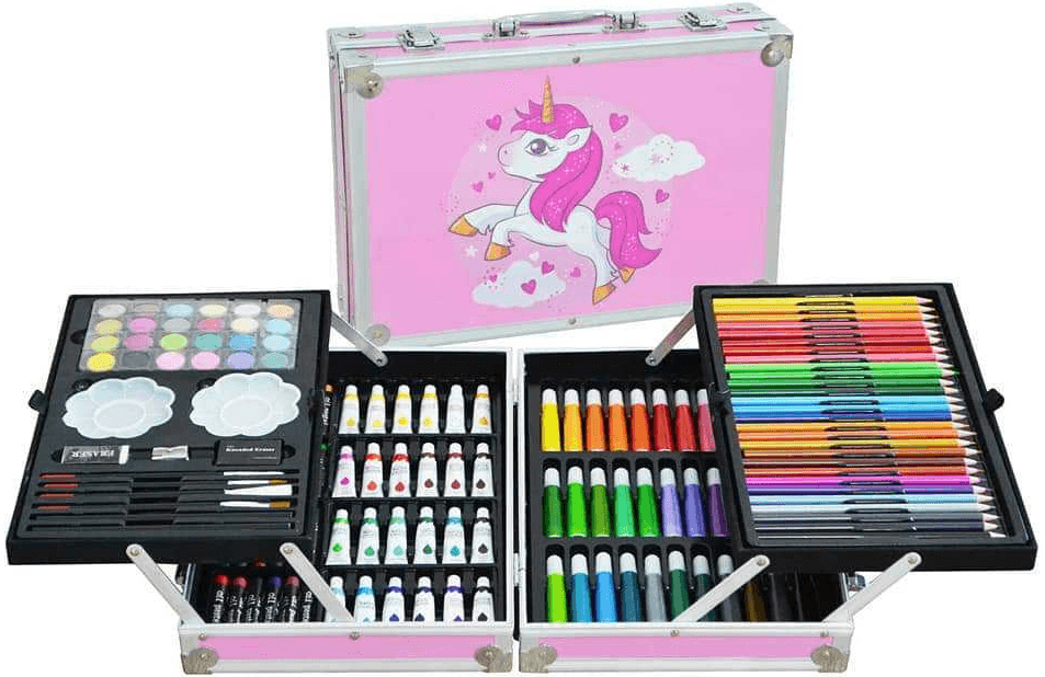 Unicorn Art Set With Aluminum Casing (145pc)