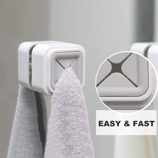 Self-Adhesive Wall Mount Square Towel Holder (each)