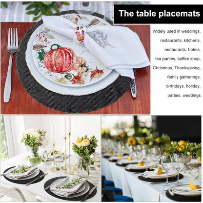 Round Textured Placemat Set (30cm)(6 pcs)