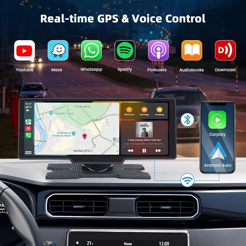 Portable Wireless Car Stereo (7 inch display)