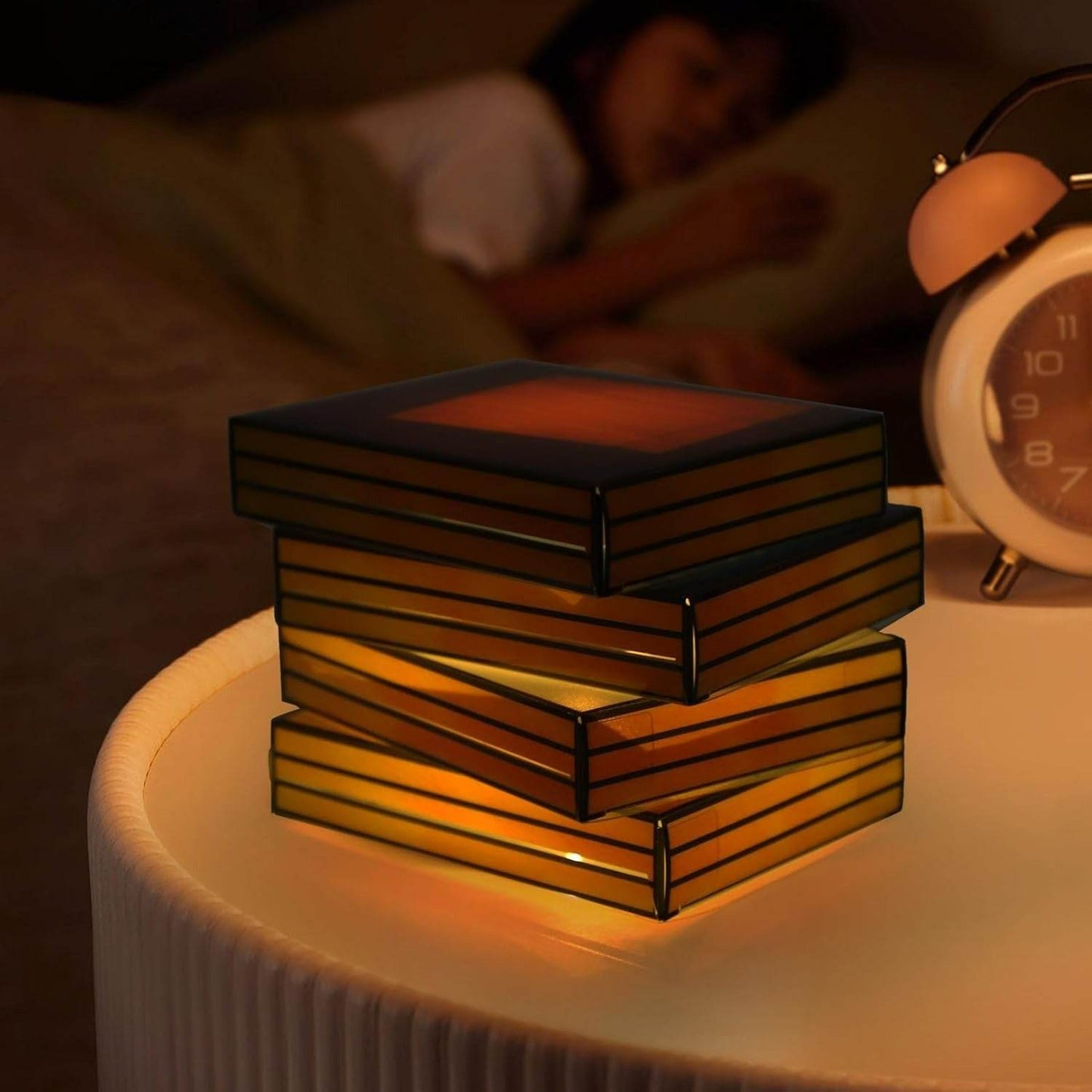 Vintage Stacked Books Lamp