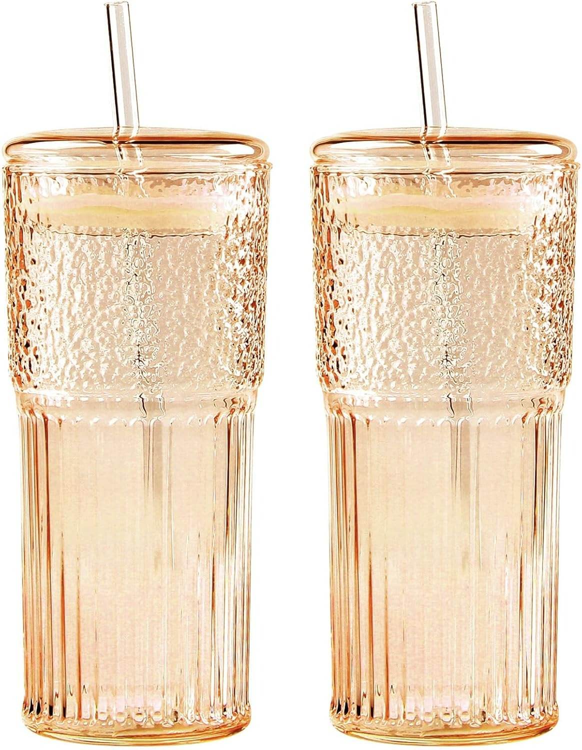 Sculptural Rippled Glass Tumbler(600ml)(Each)