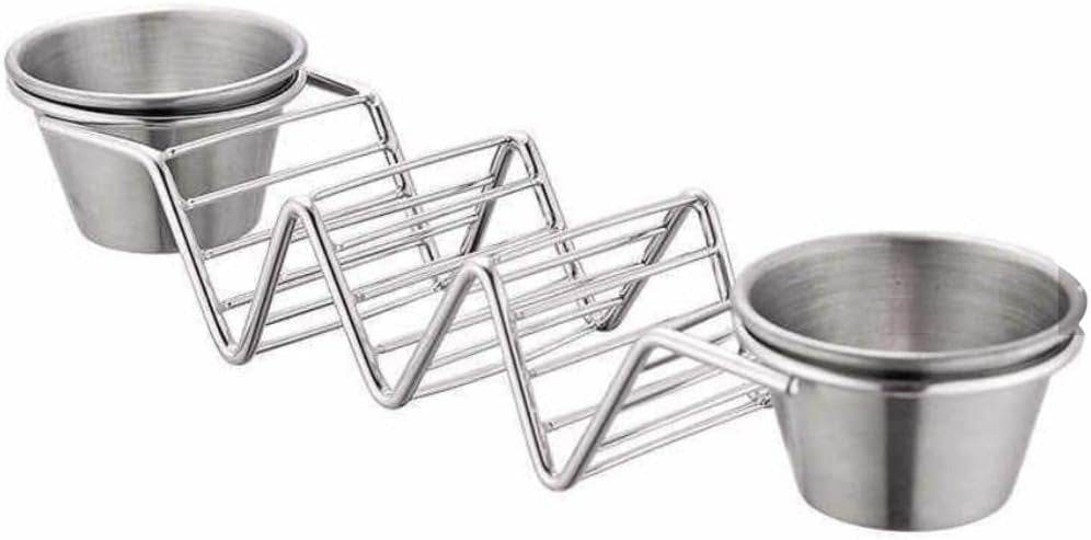 Steel Taco Holder With Sauce Bowl (Each)
