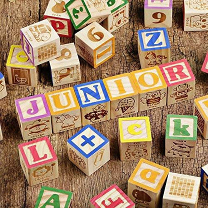 Education Wooden ABC Blocks in Box (48 pcs) - DMC Wholesale