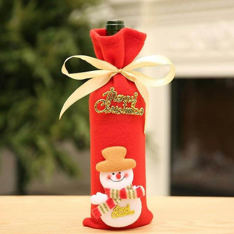 Christmas Decorative Wine Bottle Cover - Alt View