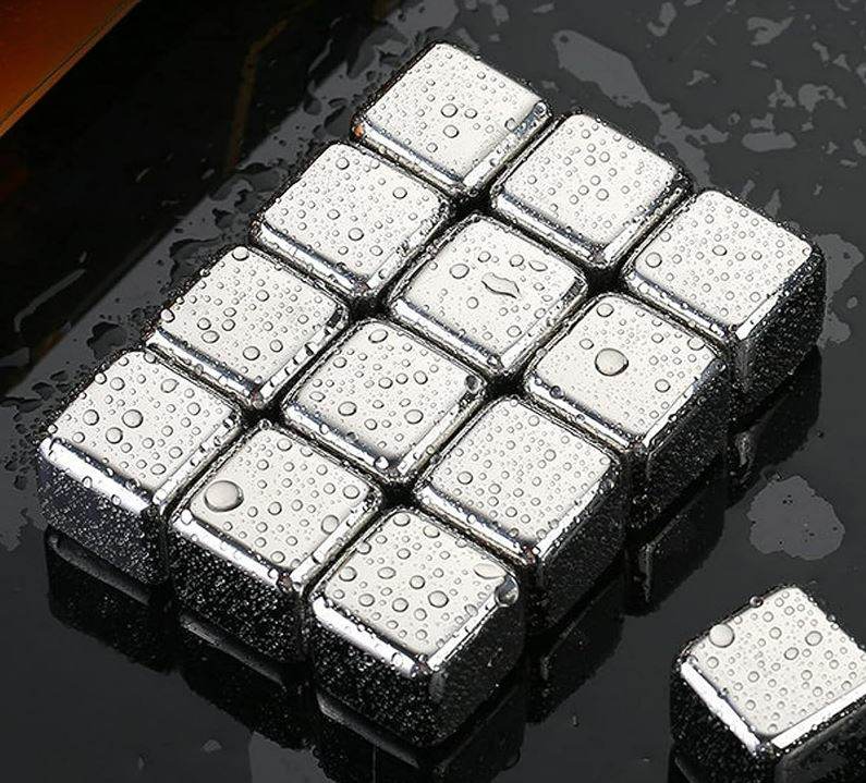 Reusable Stainless Steel Ice Cubes (8 pcs)
