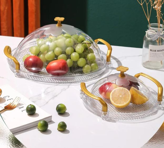 Acrylic Clear Round Serving Tray (31cm)