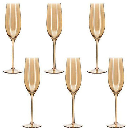 Champagne Glasses (Clear)(6 pcs) - DMC Wholesale