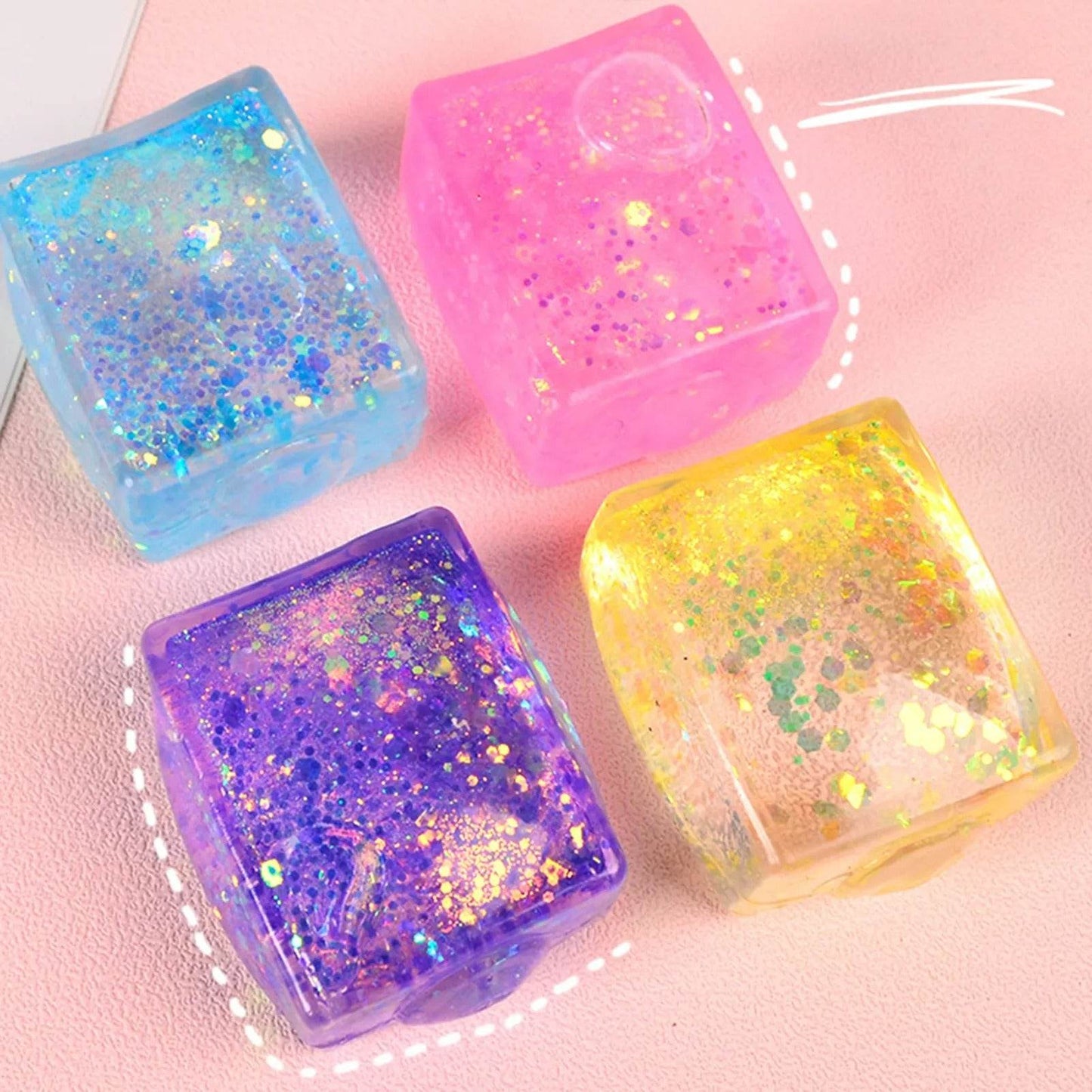 Silky Soft Sensory Ice Cube Squeeze Toy (Each)