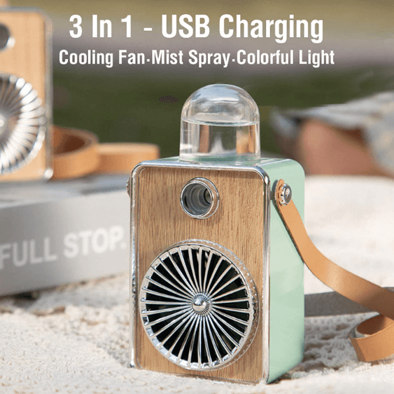 Mini Portable Retro Spray Fan