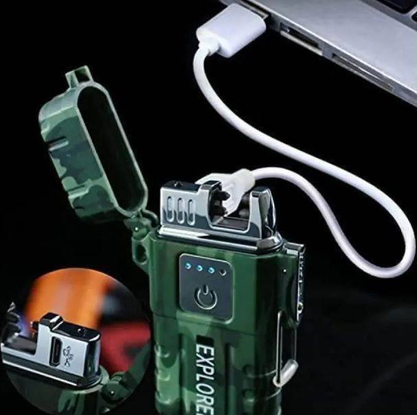 Arc Metal Rechargeable Lighter (Orange)