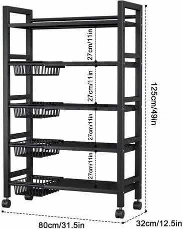 Multifunctional Storage Rack With Wheels
