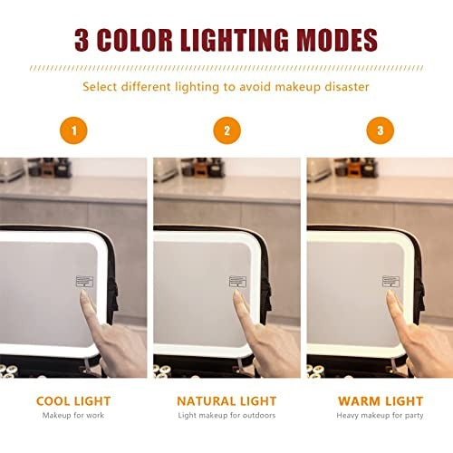 Lighted Makeup Case with Mirror