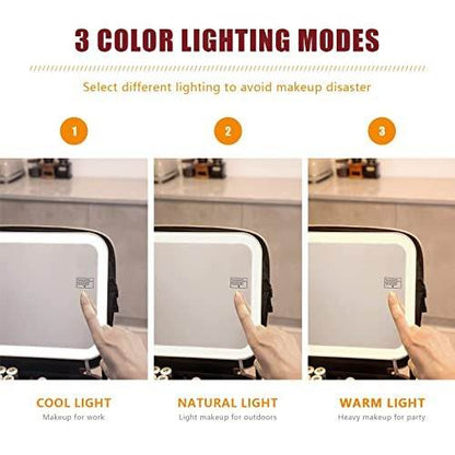 Lighted Makeup Case with Mirror - DMC Wholesale