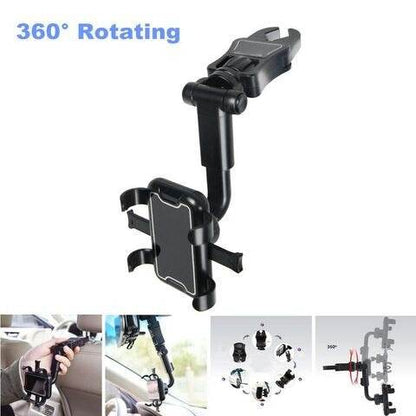 360 Degree Rearview Car Mobile Holder - DMC Wholesale