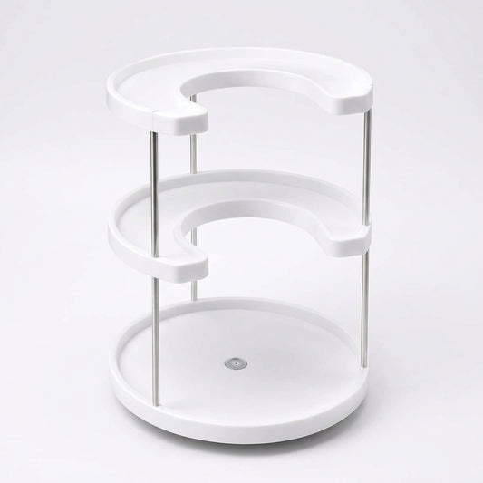3-Tier Rotating Storage Rack - 360° Spinning Organiser for Kitchen Cabinet, Pantry & Countertop