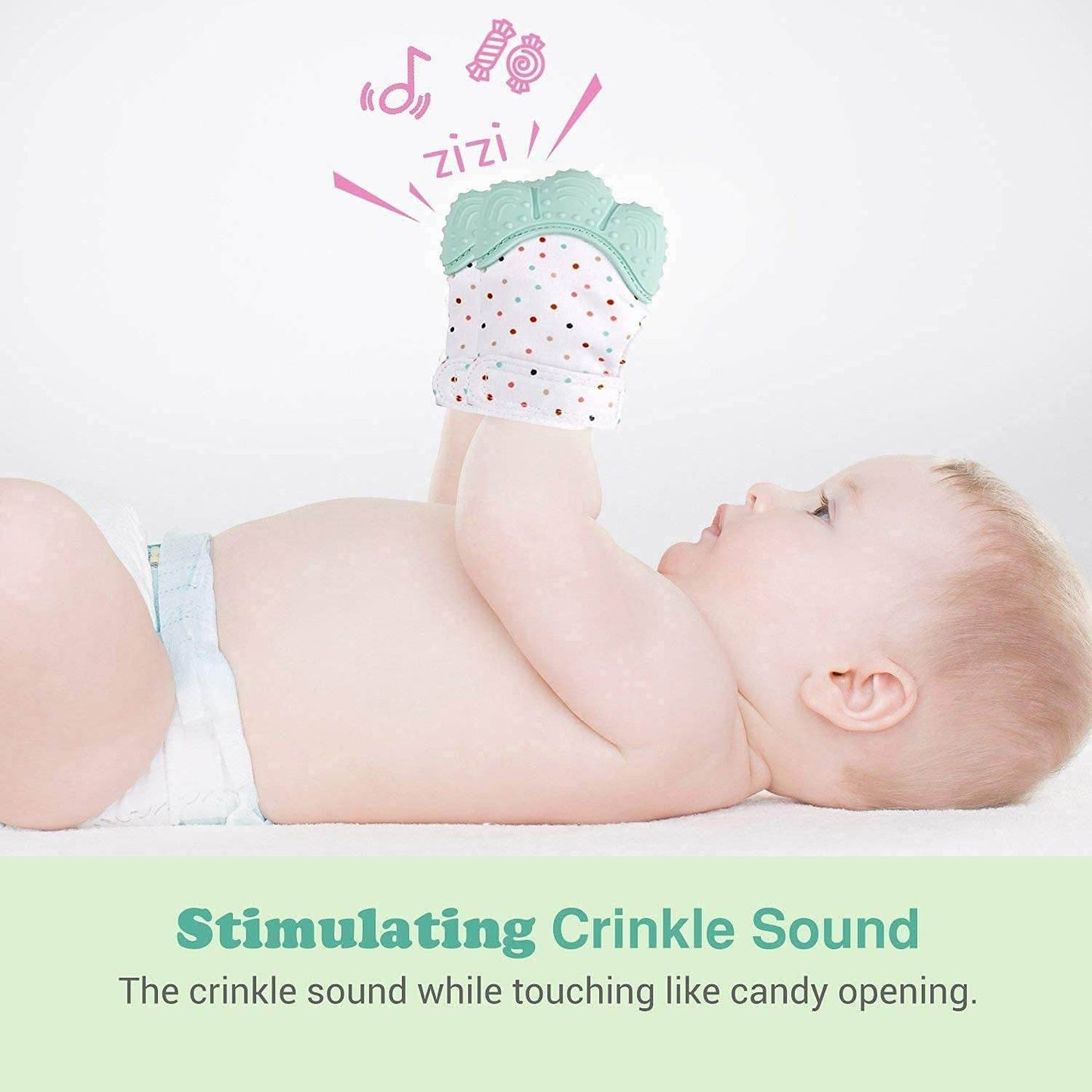Gummy Glove Teething Mitten Bear Claw Design