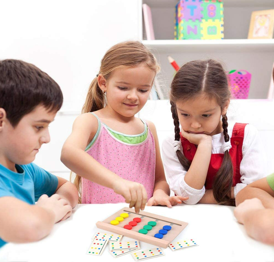 Wooden Four-Colour Matching Board Game