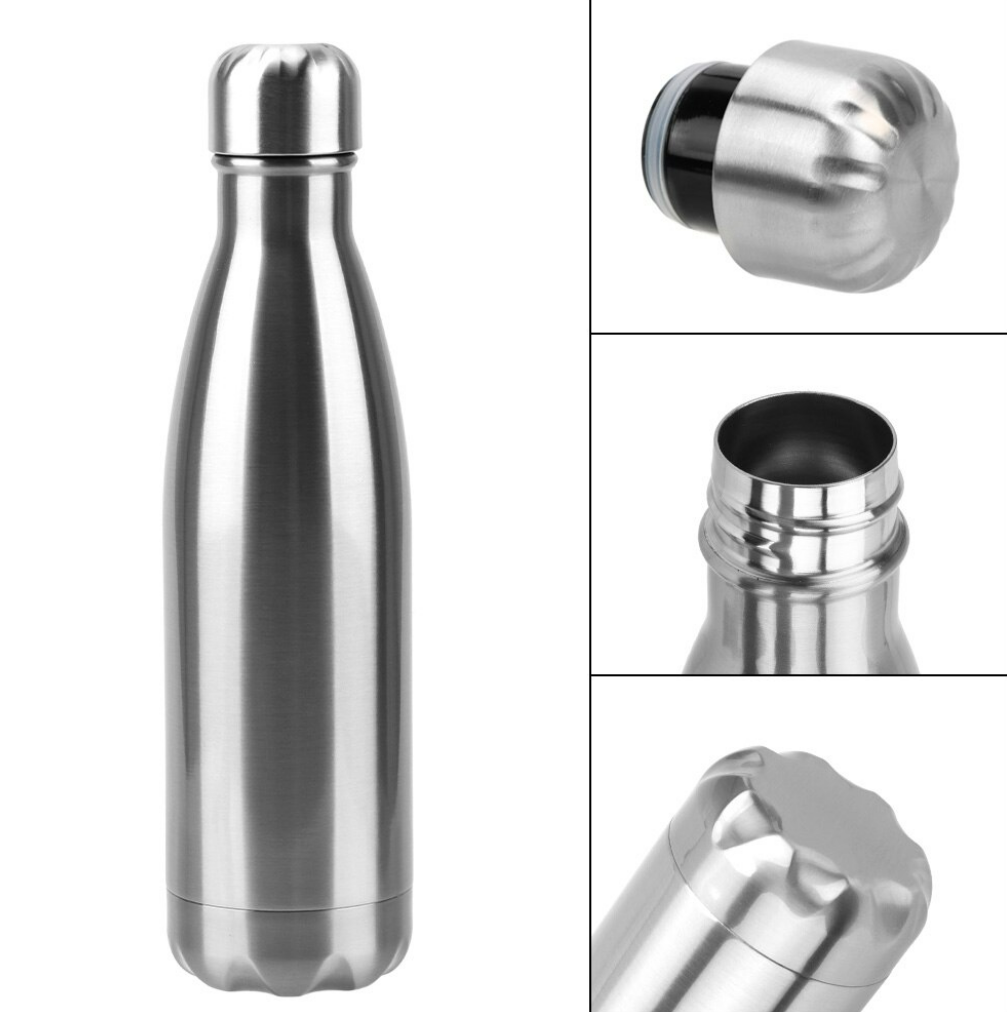 Double Wall Vacuum Insulated Stainless Steel Bottle (750ml)(Black)