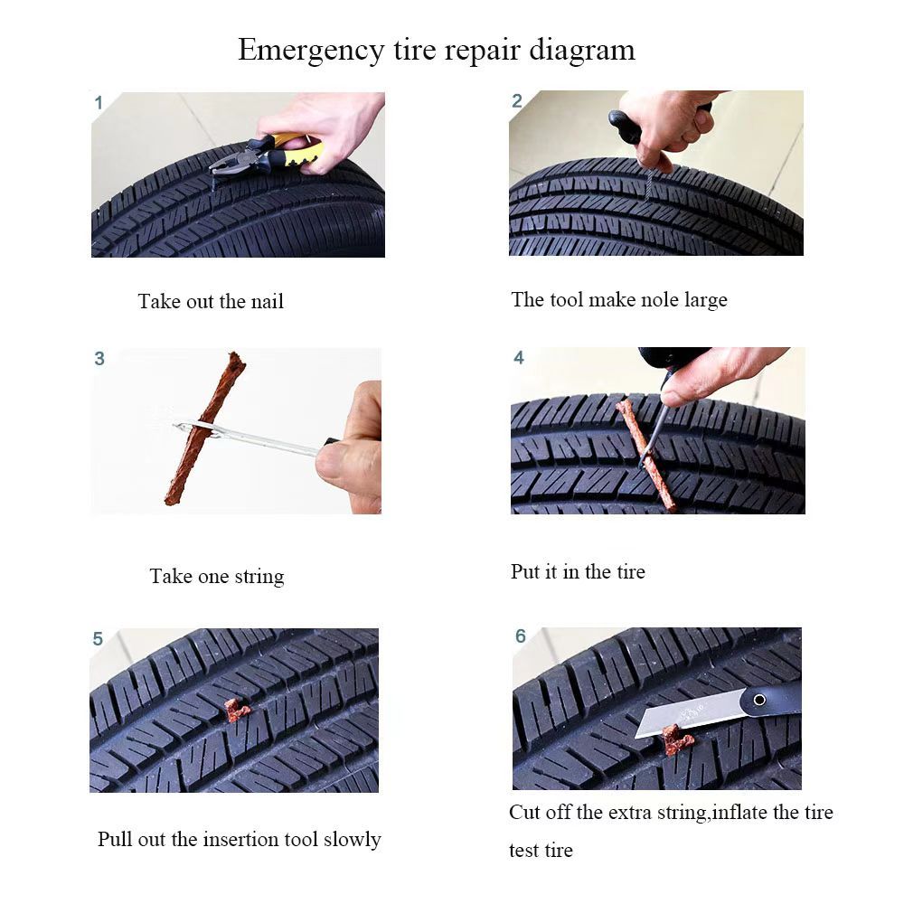 Deluxe Tubeless Tire Repair Kit With Carry Case