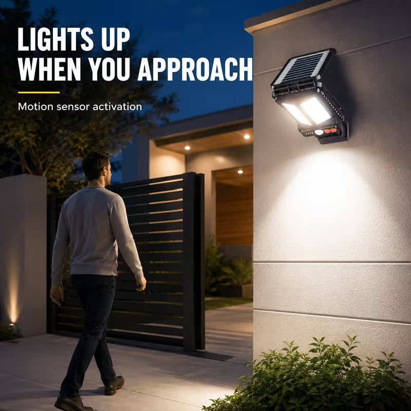 Solar LED Wall Light with Motion Sensor